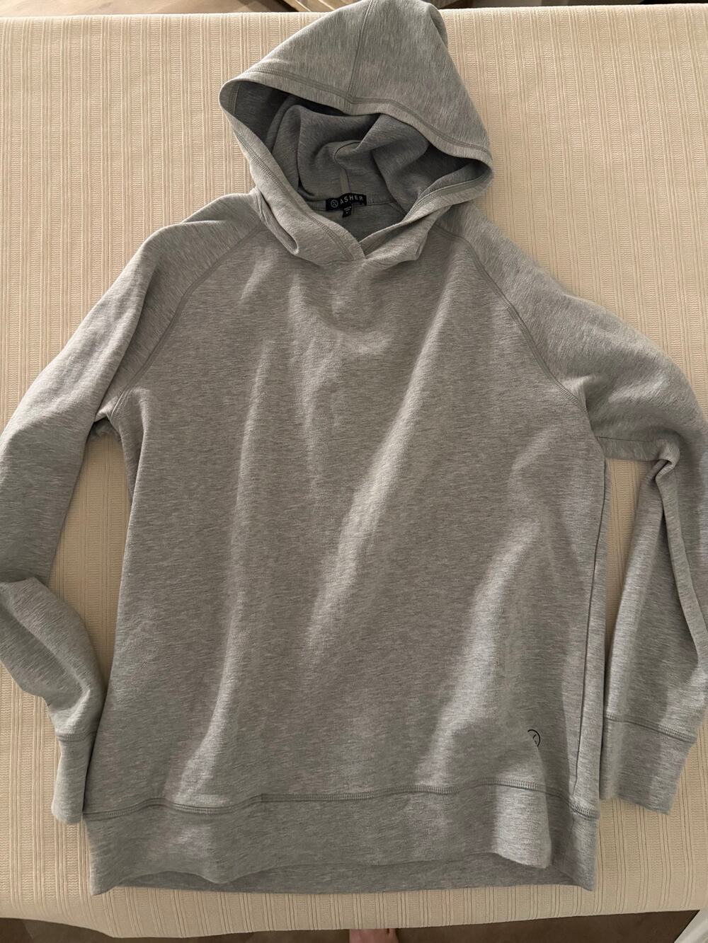 Asher Men’s Golf Heather Grey Premium Pima Cotton Pullover Hoodie Size L